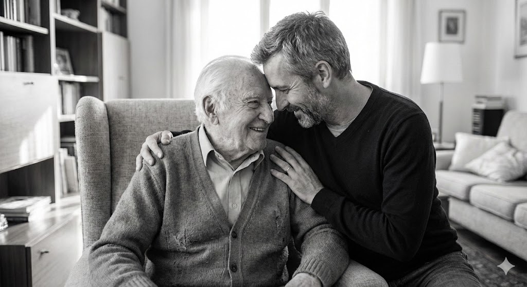 Two people sharing a meaningful moment